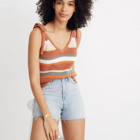 Madewell Tops - MADEWELL shoulder tie top size small